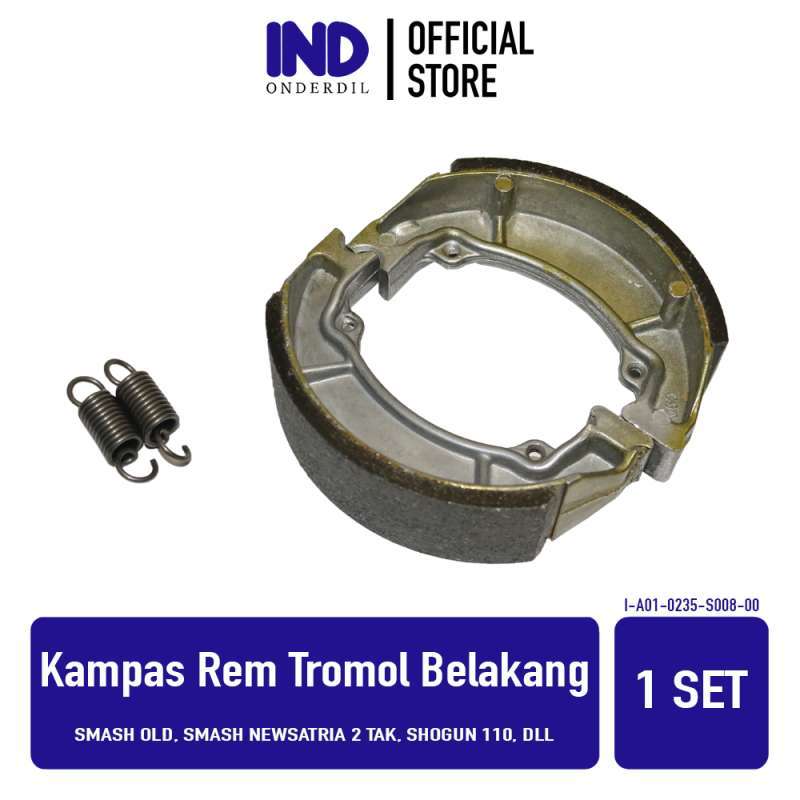 Kampas Rem Tromol Belakang Smash Lama New Satria Tak Shogun 110 Old Kebo  125 Tornado RC 100 Kaze Tornado Brake Shoe Kanvas Brakepad Brake Shoe Pad