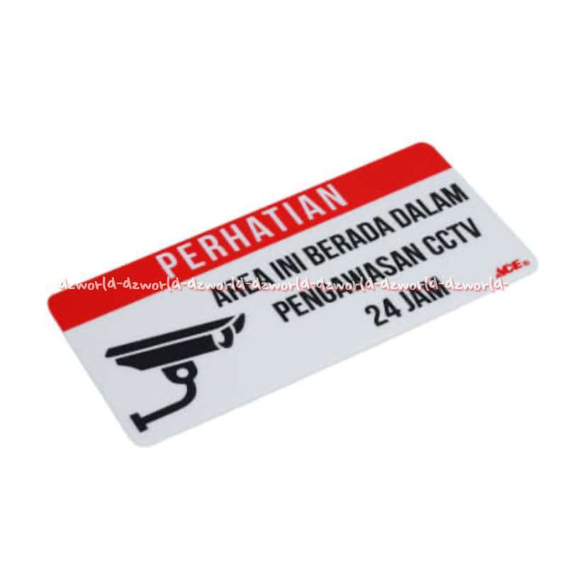 Jual Krisbow Sticker 20cm Anodized Acrilic Area Ini Berada Pengawasan ...