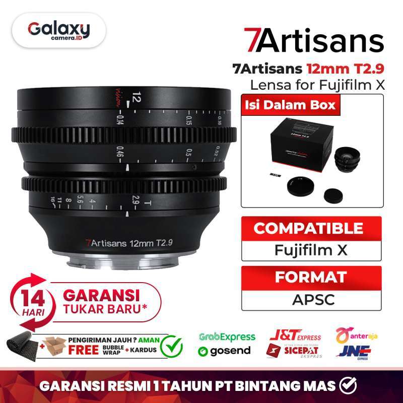 Jual 7artisans 12mm Fujifilm X Cine Lensa 7artisan 12