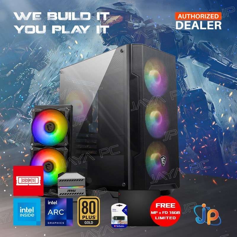 Jual Gaming Point D5 Intel Arc A750 Pc I5 14400f 16gb Ssd