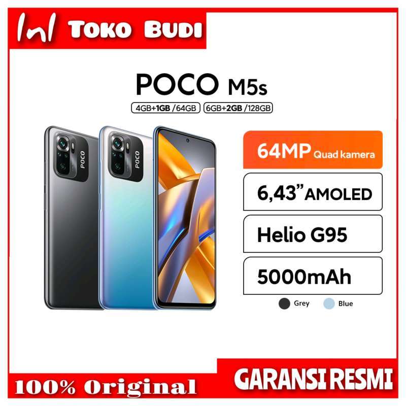 Jual Xiaomi Poco M5s 4/64 Garansi Resmi Tam - Earphone+antigores M5s 4/ ...