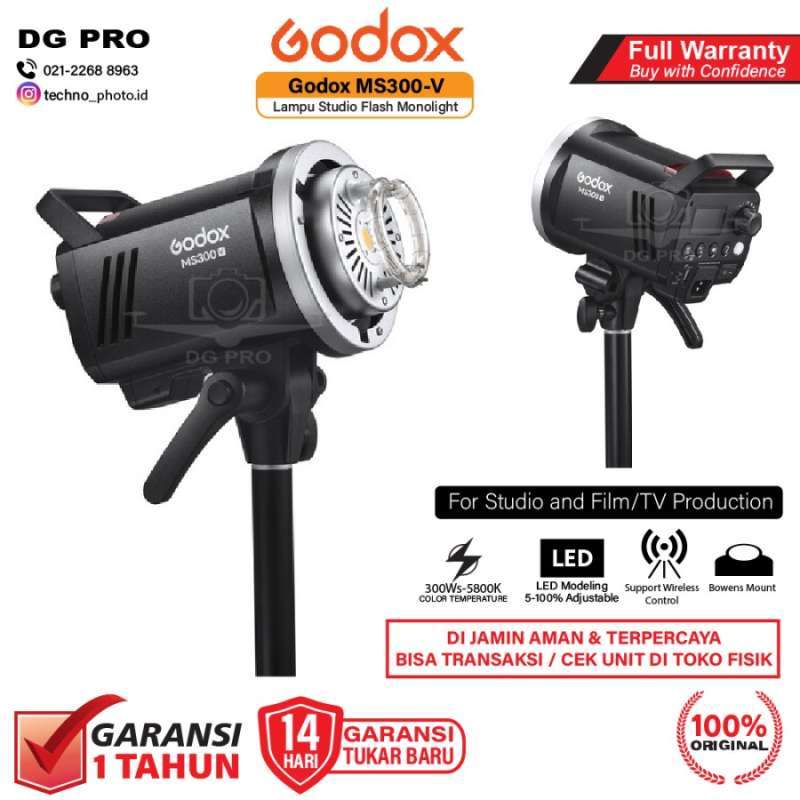 Tube Flash Godox MS300 MS300-V - 300Ws - Remplacement Pour Flash Studio Monolight