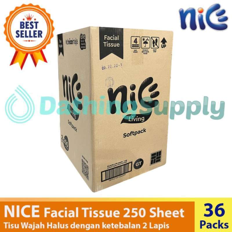 Promo (khusus Gojek/grab) Tissue Nice Facial 250 Sheet - 1 Dus Isi 36 ...