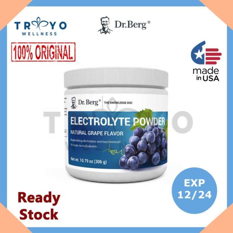 Promo Electrolyte Powder Potassium Citrate 1000mg Dr Berg, 50 Servings