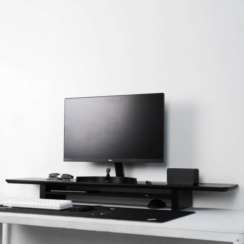 Promo Noir Desk Shelf Monitor Stand Riser / Monitor Table / Meja ...