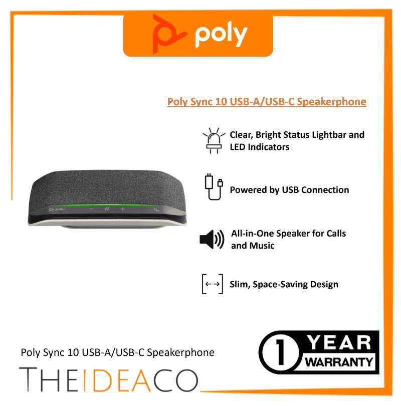 Jual Poly Hp Sync 10 Usb-a/usb-c Speakerphone Di Seller Theidea.co ...