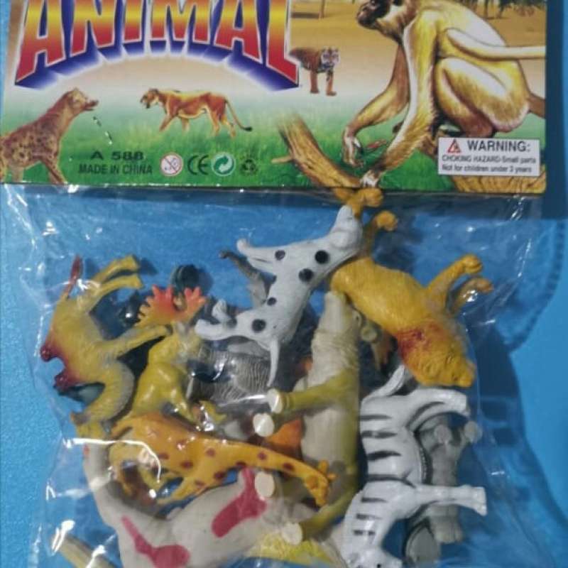 Jual Mainan Anak Hewan Animal Wild Karet Binatang Ternak Hutan Lengkap ...