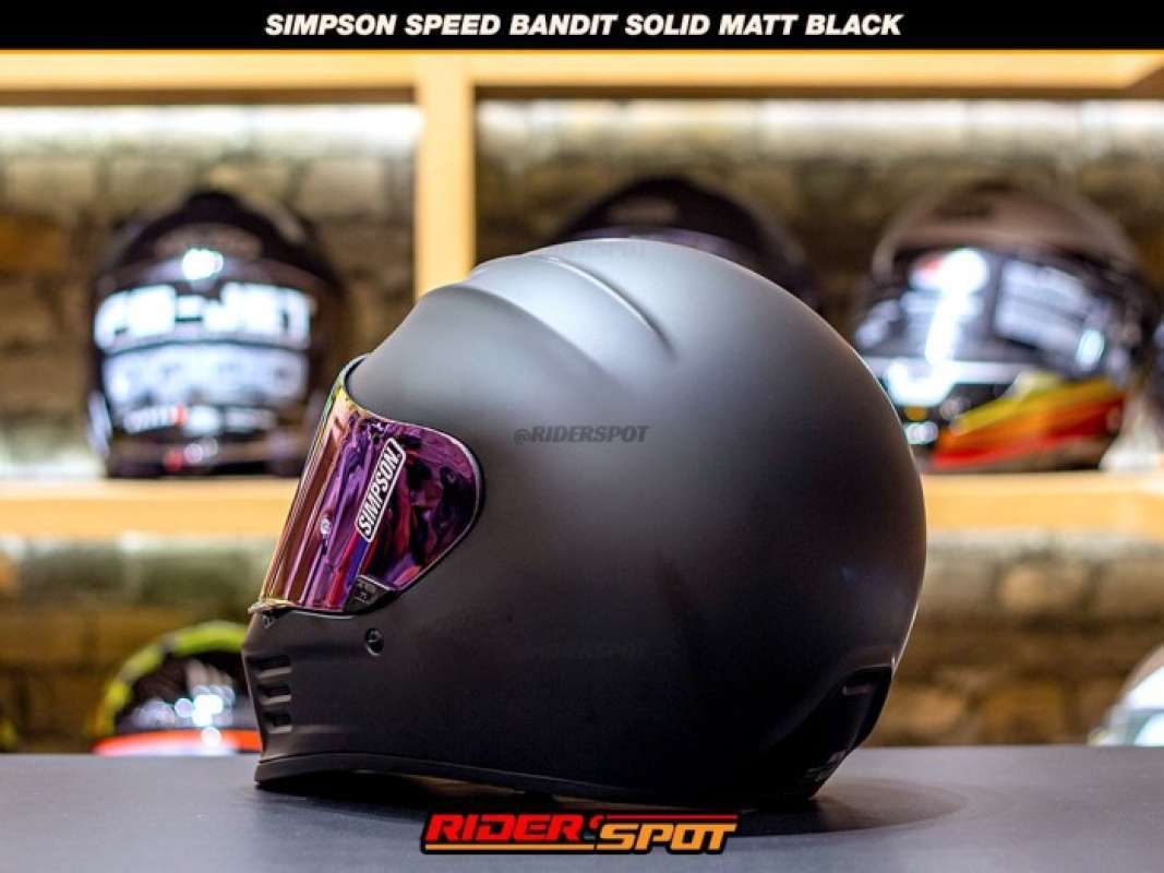 Simpson Speed Full Face Motorcycle Helmet - Matt Black, ECE