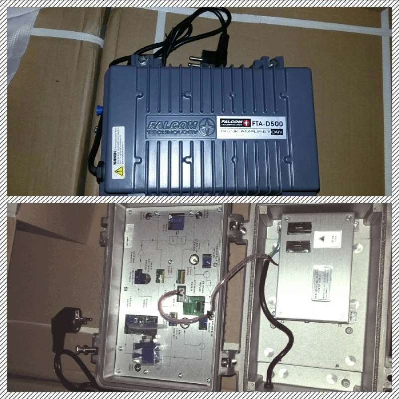 Jual Falcom Booster Fta D500 750 Mhz Outdoor Catv Trunk Amplifier 2 ...