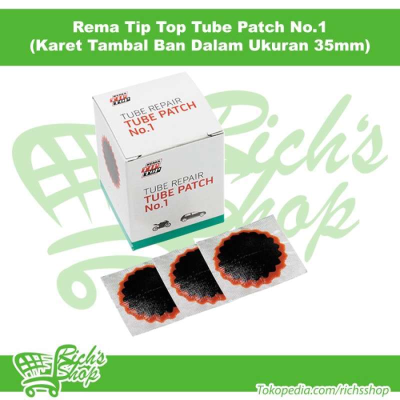 Promo Karet Tambal Rema Tip Top Ban Dalam No 1 Ukuran 35mm Isi 30pcs ...