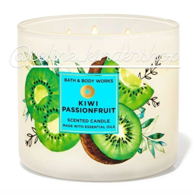 Promo Bath And Body Works Aloha Kiwi Passionfruit 3 Wick Candle (besar