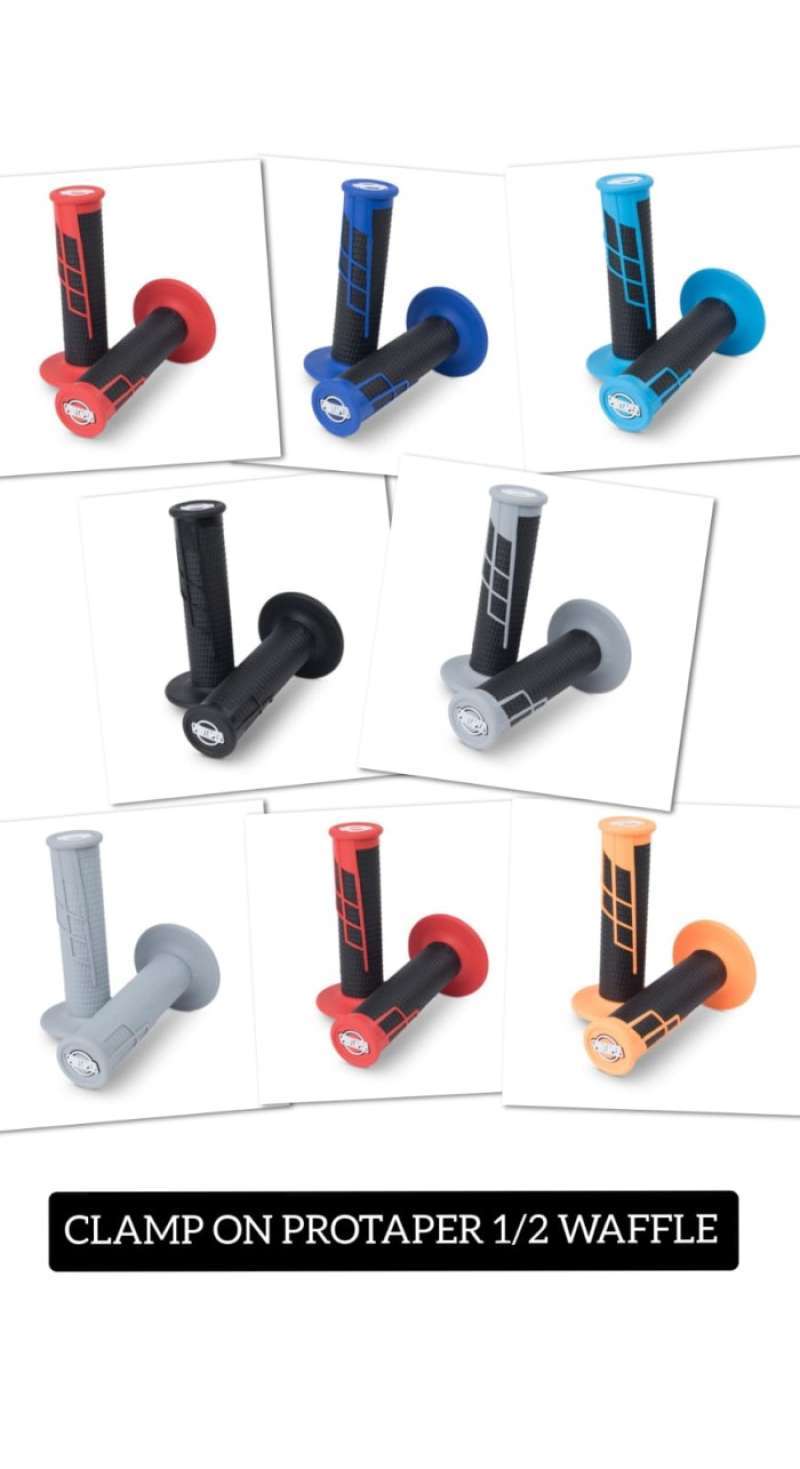 ProTaper Full Waffle ATV Grips - Medium, Dark Gray - Premium Motorcycle Handle Grips