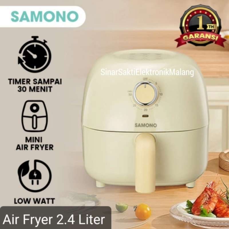 Jual Air Fryer Samono Mini Murah 2.4 Liter Low Watt Garansi Malang