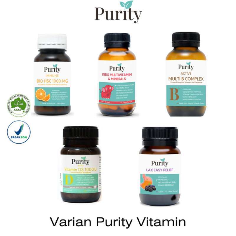 Promo Purity Vitamin Australia Vit D3 Vit B Complex Multivitamin