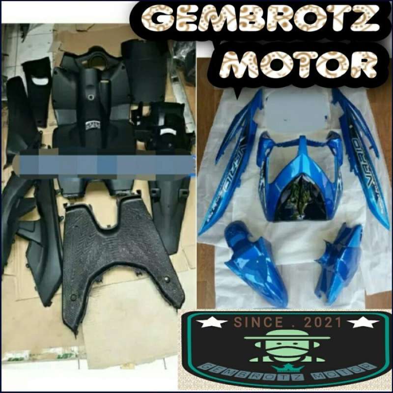 Promo Cover Body Full Set Halus Kasar Honda Vario 110 Karbu Lama Warna Biru Diskon 33 Di Seller