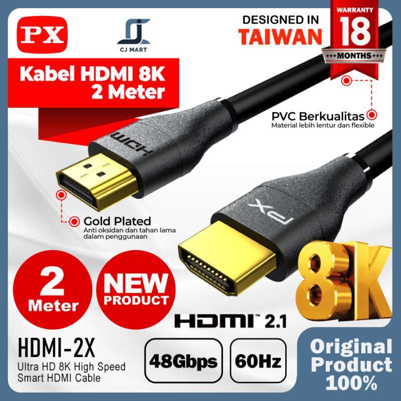 Jual Kabel Hdmi 8k Uhd Hdr Earc High Speed Quality Meter Px