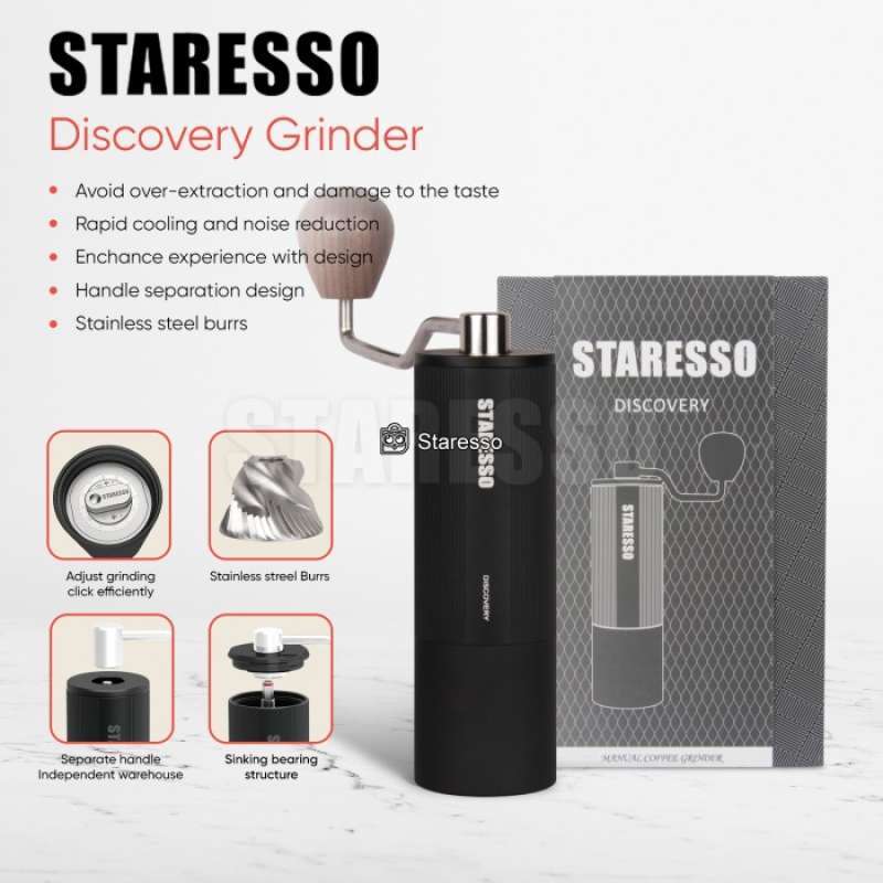 Promo Staresso Grinder Discovery Pro D6 Manual Hand Grinder Alat Giling