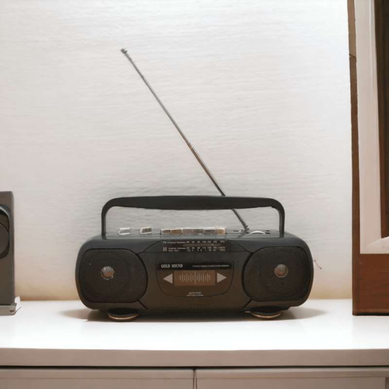Radio, Style Rétro Portable AM ​​FM SW Radio Sans Fil Facile à Utiliser Noir Réglage Manuel Avec Horloge Pour L'extérieur (Prise UE