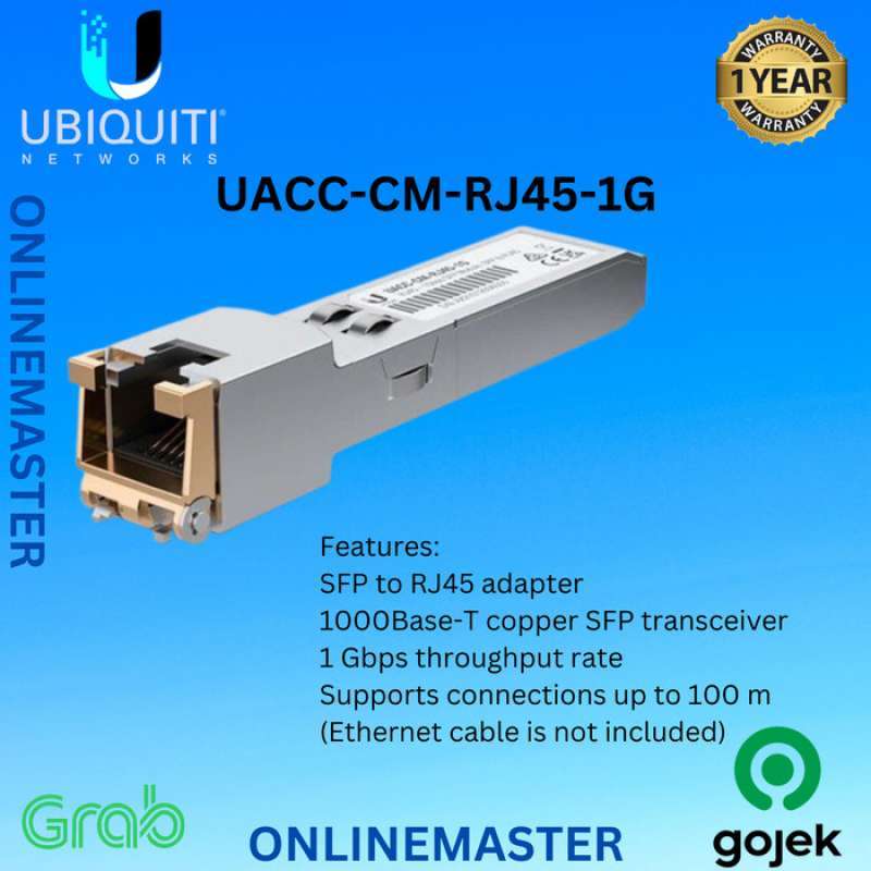 C7742c Rj45 Promo Ubiquiti Uacc-cm-rj45-1g Gigabit Sfp To Rj45 Pengganti Uf-rj45-1g ...