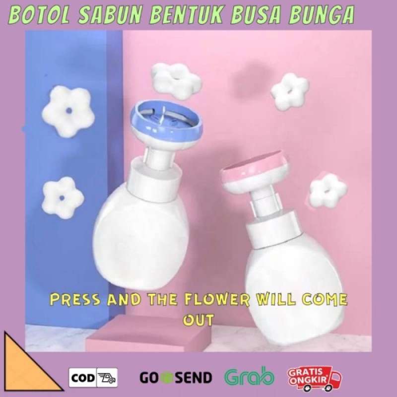 Promo Botol Sabun Bunga Viral Ready Stock !! Flower Stamp Hand Soap