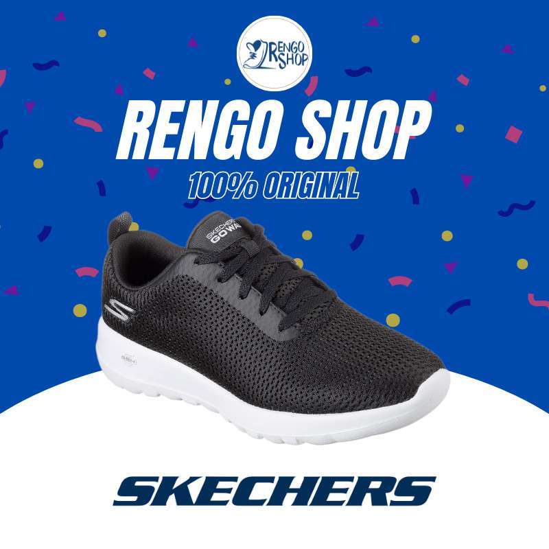 Ori Sepatu Sneakers Wanita Skechers Go Walk Joy Paradise 15601 BKW