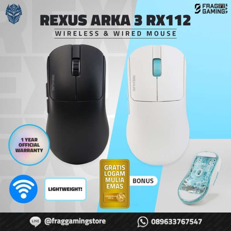 Promo 100% Produk Ori Rexus Arka 3 Arka Iii Gaming Mouse Wireless Rx112 ...