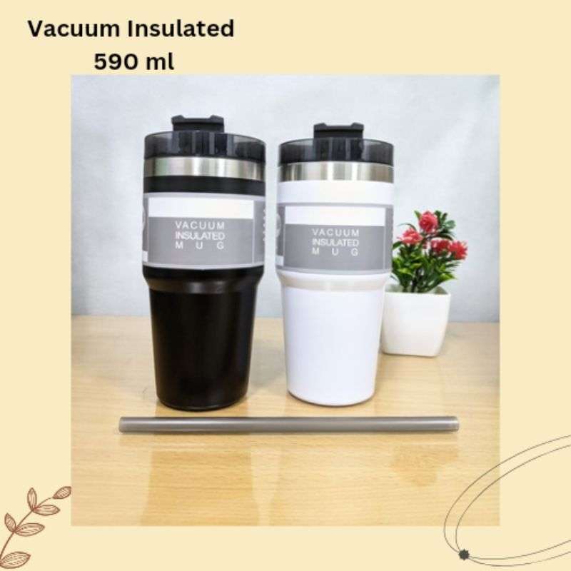 VACUUM INSULATED HOT AND COLD THERMOS PANAS DAN DINGIN 590ML  STAINLESS STEEL