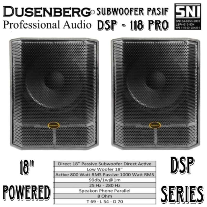 Subwoofer Dusenberg Pasif 18 Inch DSP-118 Pro Passive 1000 Watt-2 Unit