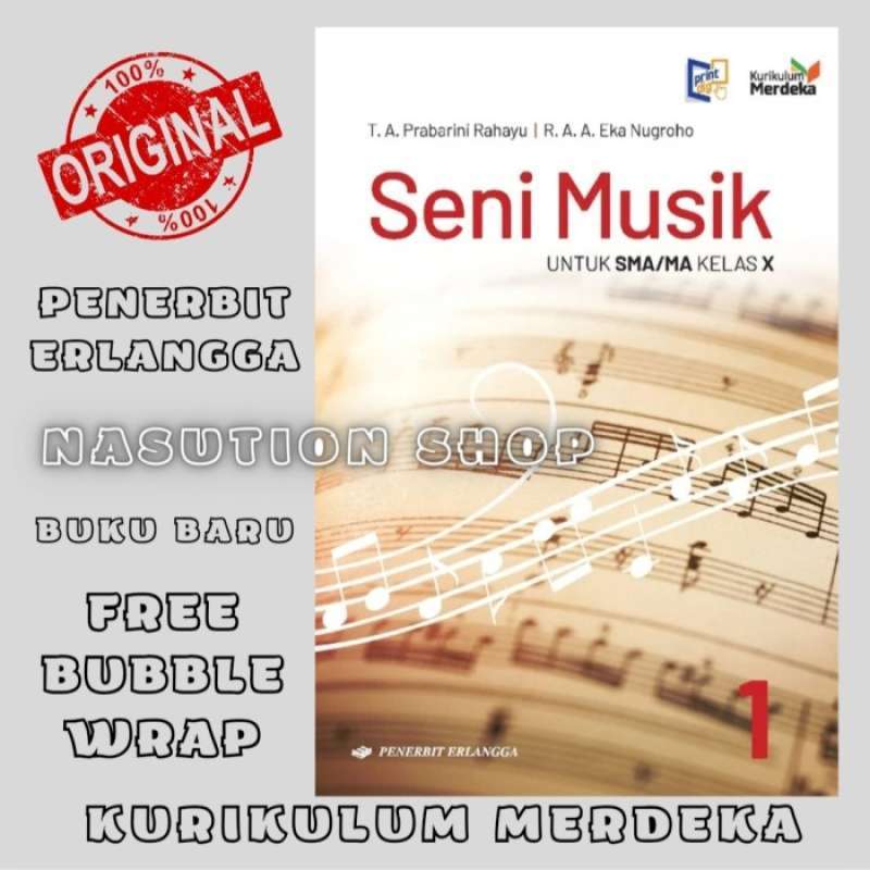 Jual Buku Seni Musik Kelas 1 / X 10 Sma Erlangga Kurikulum Merdeka Ori ...