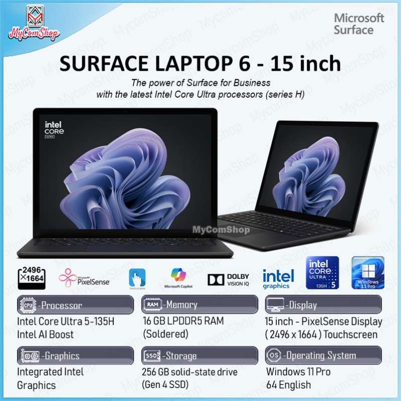 Jual Microsoft Surface Laptop 6 Ultra 5 135h 16gb Ram 256gb Ssd Intel