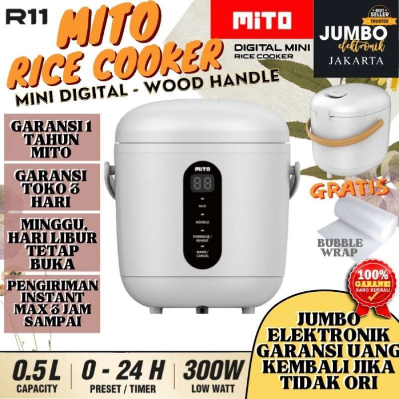 Promo Mito Rice Cooker Magic Com Mini Digital R11 Low Watt 0.5 Liter