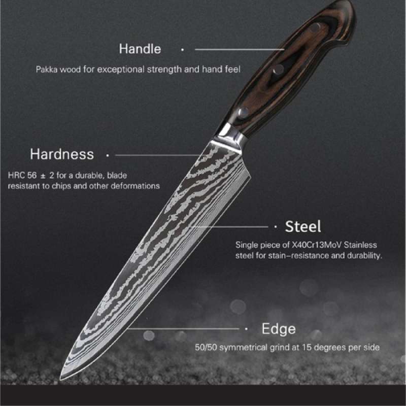 Jual Turwho Knife Pakkawood Handle Pisau Dapur Daging Serbaguna Di Seller Shin Store