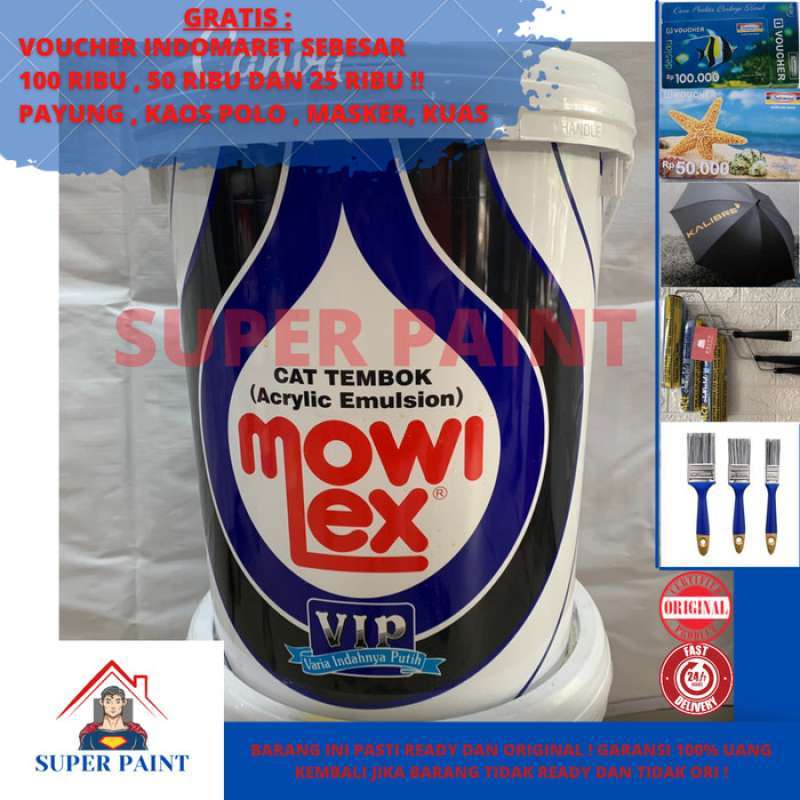 Prima Emulsion Promo Cat Tembok Mowilex Emulsion Vip E1000 Putih Prima 20l Pail Diskon ...