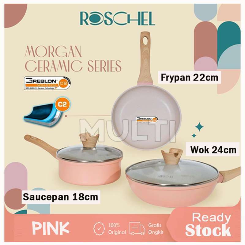 Promo Panci Set Roschel Granite / Ceramic Series Greblon Jerman