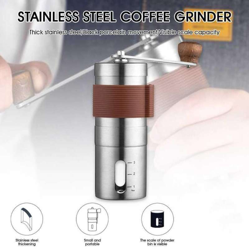 Jual Alat Penggiling Kopi Manual Coffee Grinder Adjustable Zxa65 Alat