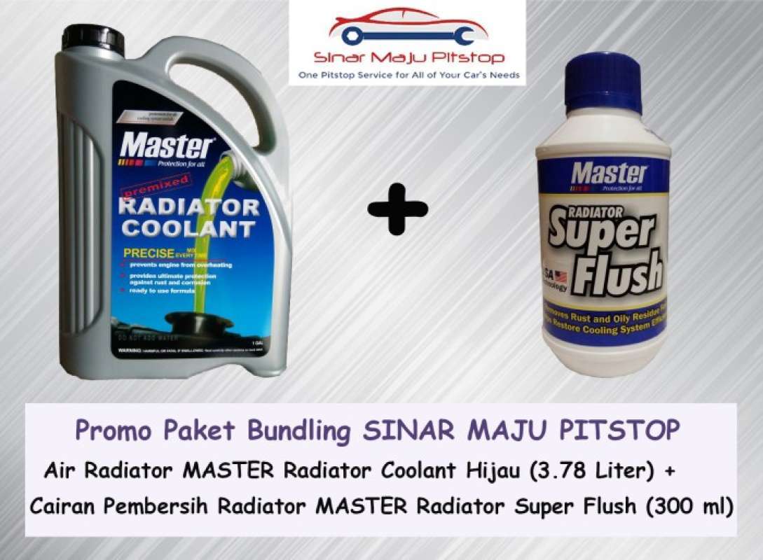 Promo Paket Servis Radiator - Master Air Coolant Hijau 3.8 L & Master ...