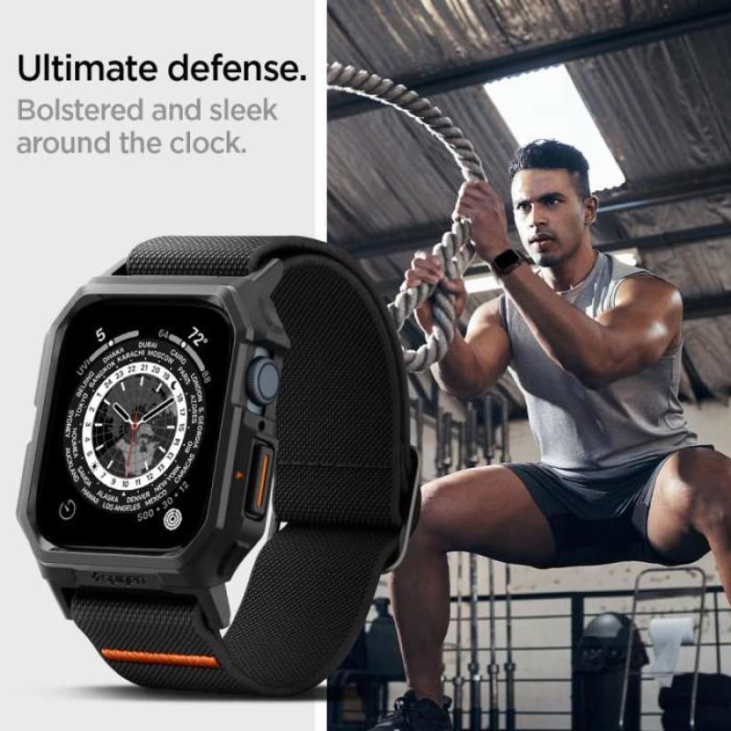 Spigen Apple Watch Series 9 / 8 / 7 (45mm) / SE (2022 / 2020) / 6 / 5 / 4 (44mm) Case Lite Fit Pro - Matte Black ACS07103