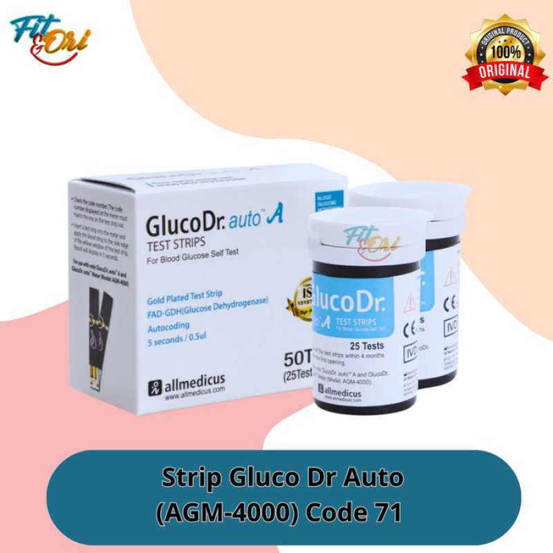 Promo Gluco Dr Auto Isi 50 Test Strip / Strip Gluco Dr Auto Agm4000