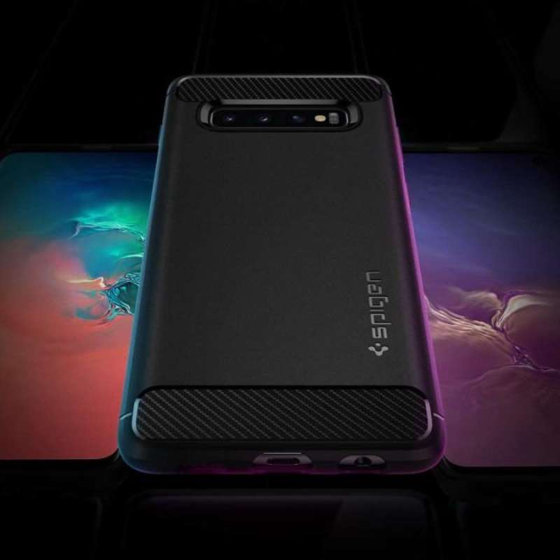 Case Galaxy S10 Plus / S10e / S10 Spigen Carbon Fiber Rugged Armor