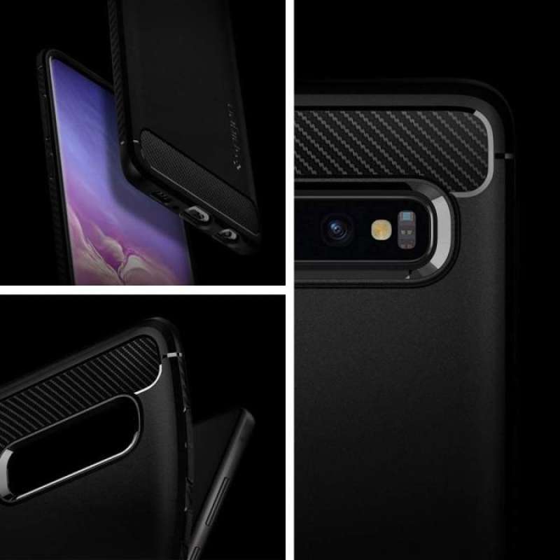 Case Galaxy S10 Plus / S10e / S10 Spigen Carbon Fiber Rugged Armor