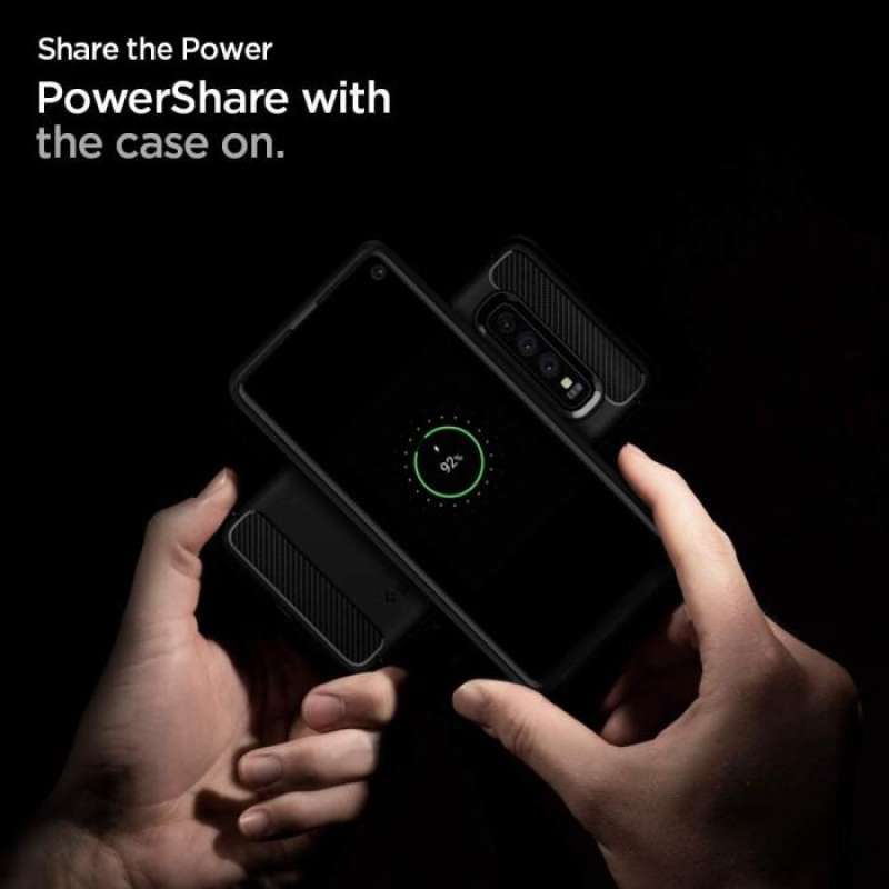Case Galaxy S10 Plus / S10e / S10 Spigen Carbon Fiber Rugged Armor