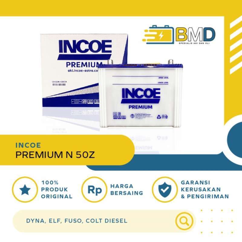 Promo Aki Mobil Incoe Premium N50z Untuk New Dyna, Elf, Colt Diesel