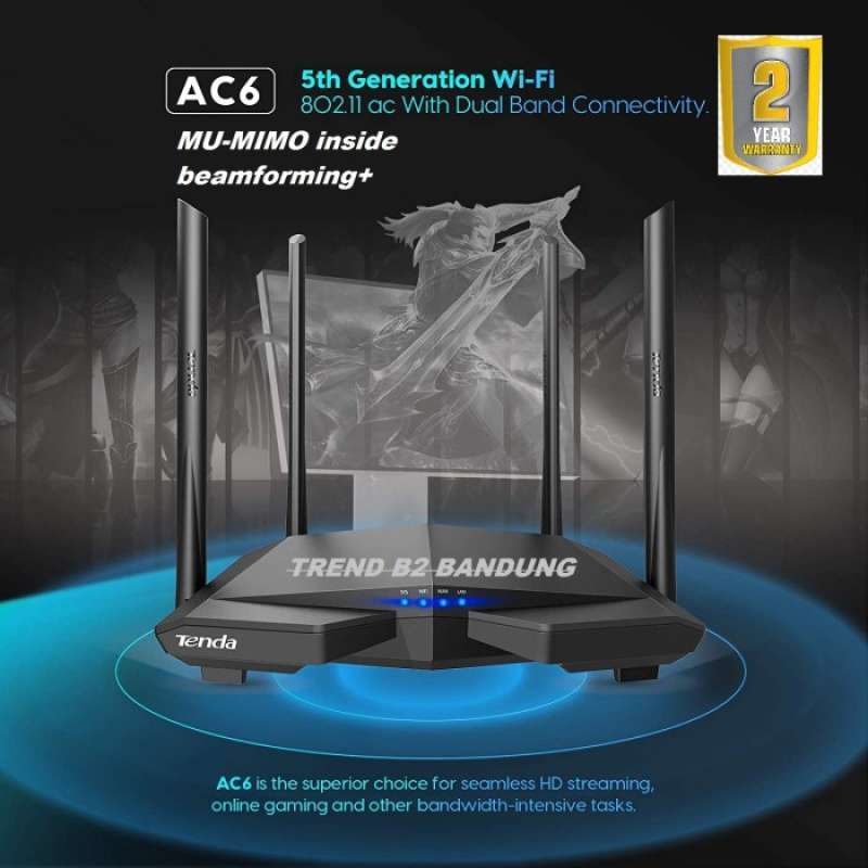 Jual Tenda Ac6 Dual Band Wall Killer / Router Wifi 5ghz Repeater Wisp ...