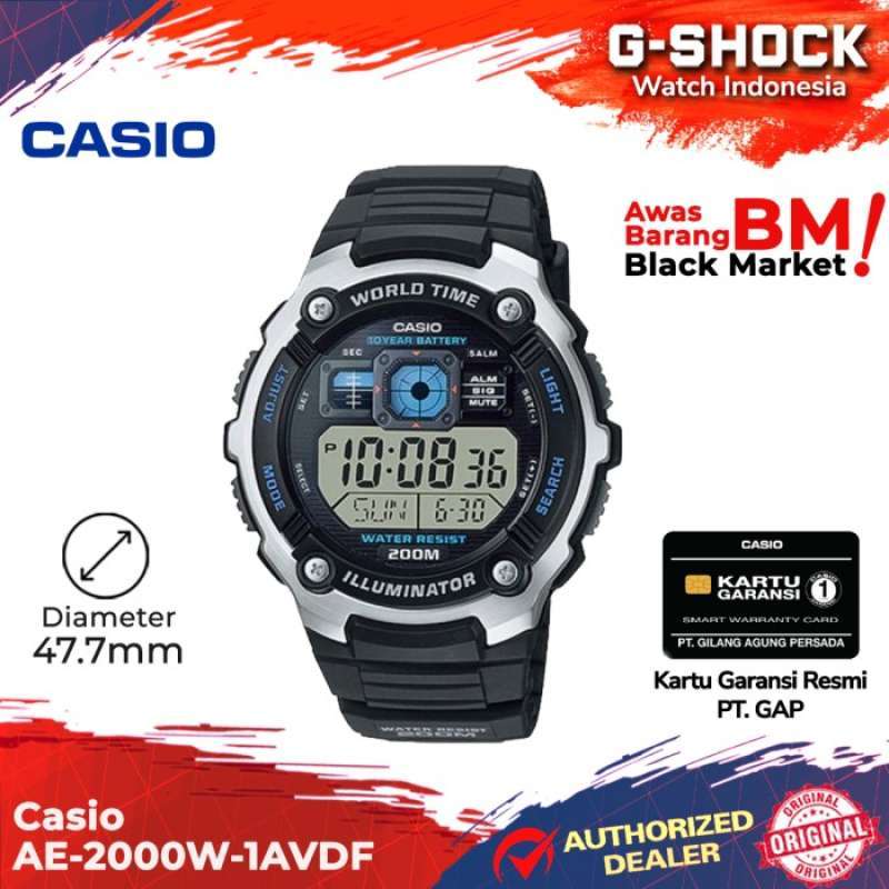 Jual Casio General Ae-2000w-1avdf Ae-2000w Ae-2000 Ae2000w Ae 2000w Di ...