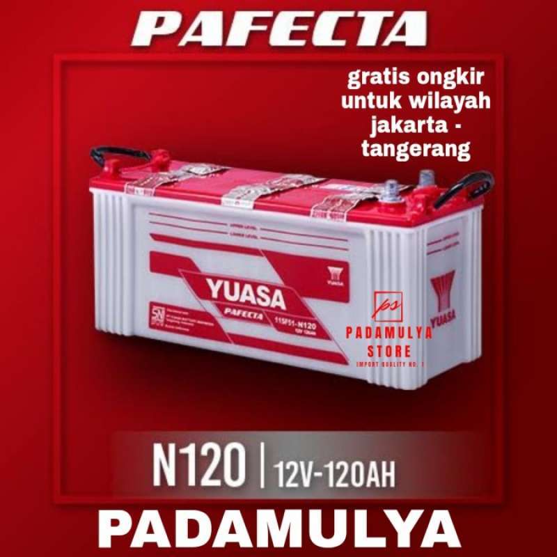 Promo Aki Basah Yuasa Pafecta N120 115f51 12v 120ah Battery Truk Kapal