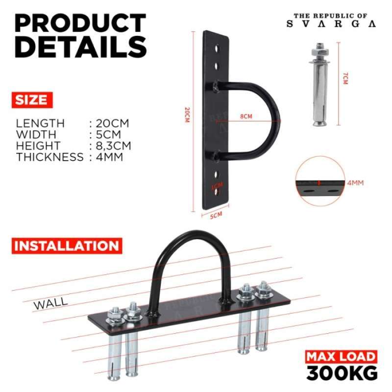 Jual Svrg. Battle Rope Anchor Mount | Gym & Fitness | Wall Mounting Di ...