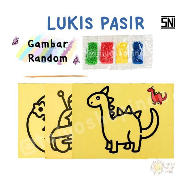 Promo Mainan Anak Lukis Pasir Gambar Stiker Mewarnai Edukasi Kreatif