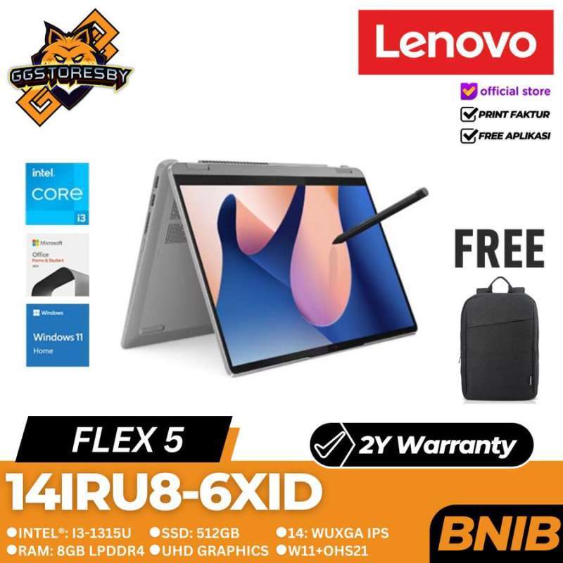 LAPTOP LENOVO IDEAPAD FLEX 14IRU8-6XID I3-1315U 8/512 UHD W11+OHS