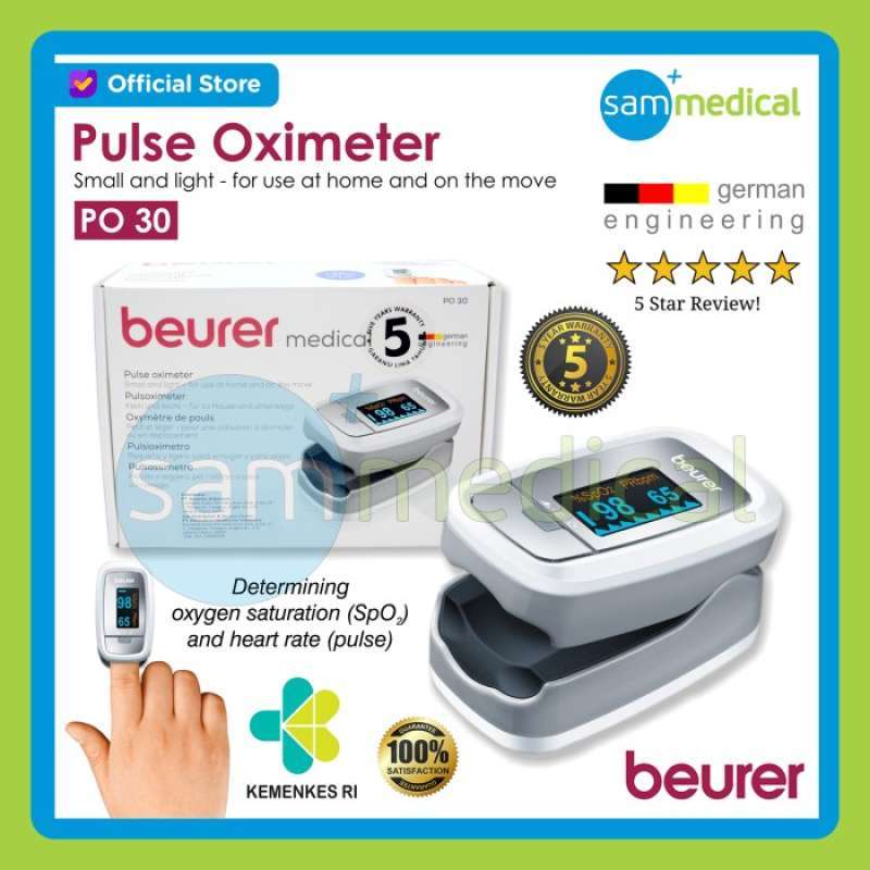 Promo Beurer Po-30 Spo2 Saturasi Oksigen Diskon 23% Di Seller Leomord ...