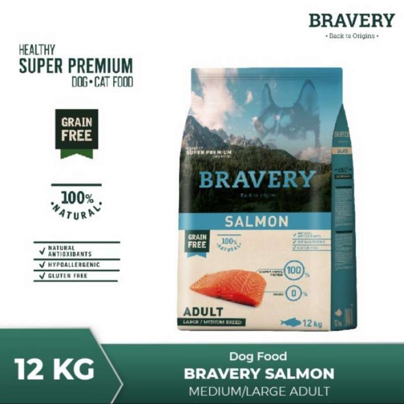 Promo Dog Food BraverySalmon Large/medium Breeds Grain Free 12kg